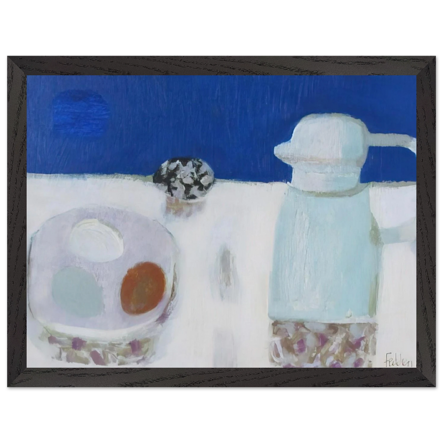 Jug and Four Eggs - 1967 by Mary Fedden — Framed art print at Zephyeer