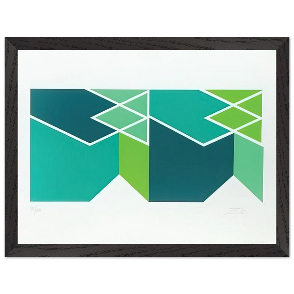 Green Composition - 1980 by Larry Zox — Framed art print at Zephyeer