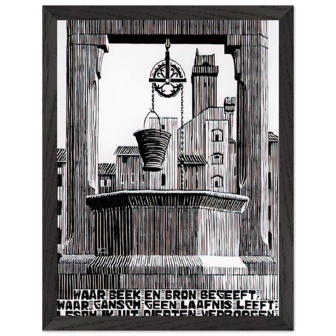EMBLEMATA WELL by MC Escher — Framed art print at Zephyeer