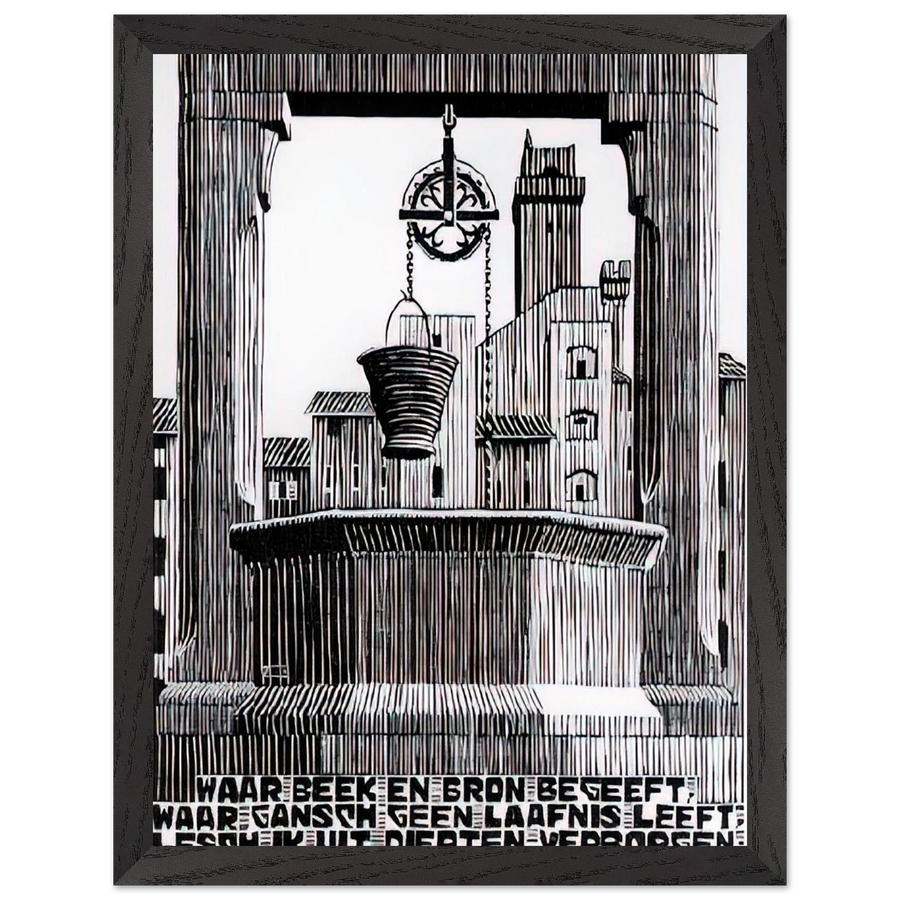 EMBLEMATA WELL by MC Escher — Framed art print at Zephyeer