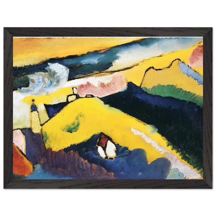 MOUNTAIN LANDSCAPE WITH CHURCH 1910 by Wassily Kandinsky — Framed art print at Zephyeer