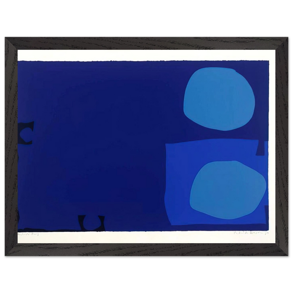 Four Blues Two Discs - 1970 by Patrick Heron — Framed art print at Zephyeer