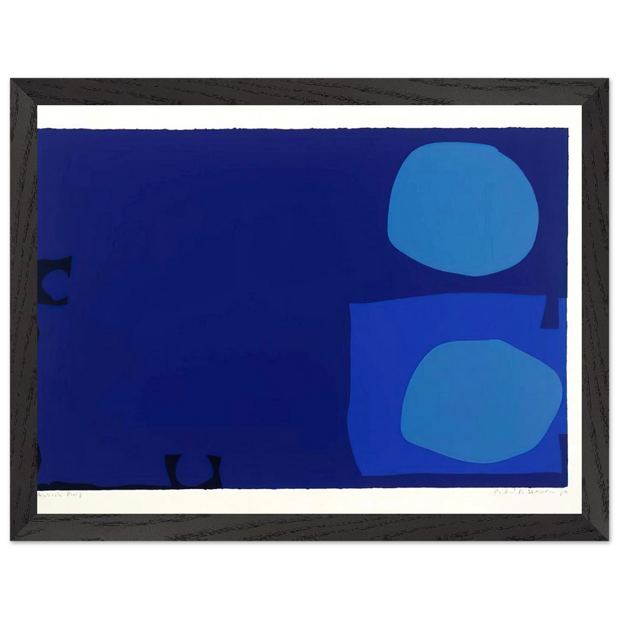 Four Blues Two Discs - 1970 by Patrick Heron — Framed art print at Zephyeer