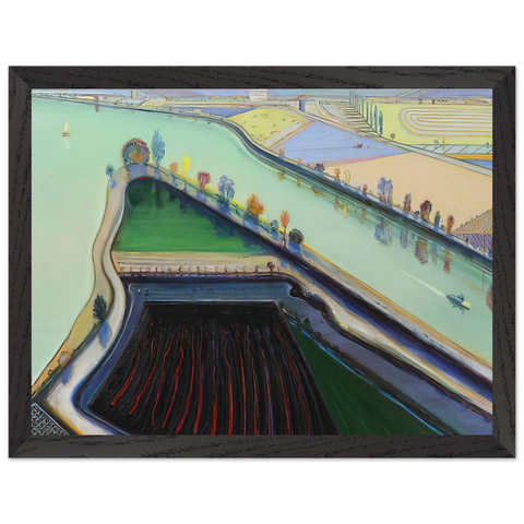 River Boats - 2001 by Wayne Thiebaud — Framed art print at Zephyeer
