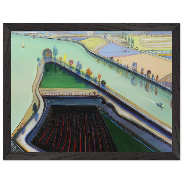 River Boats - 2001 by Wayne Thiebaud — Framed art print at Zephyeer