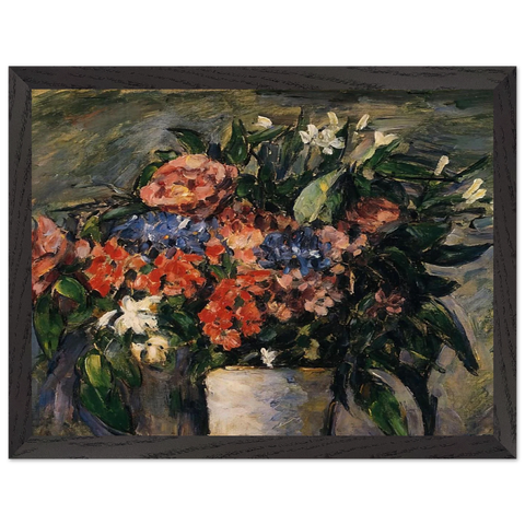 Pot of Flowers by Paul Cézanne — Framed art print at Zephyeer