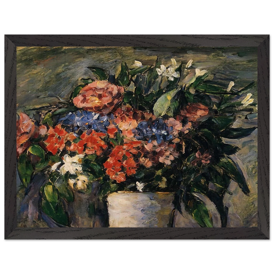 Pot of Flowers by Paul Cézanne — Framed art print at Zephyeer