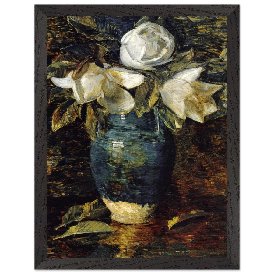 Giant Magnolias by Childe Hassam — Framed art print at Zephyeer
