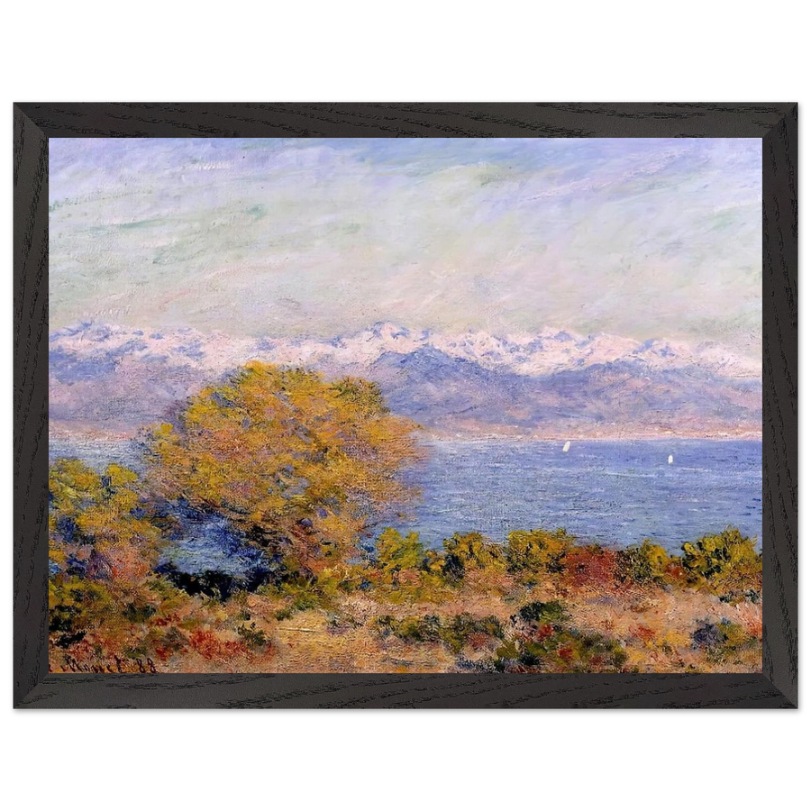 The Alps Seen from Cap d'Antibes by Claude Monet — Framed art print at Zephyeer