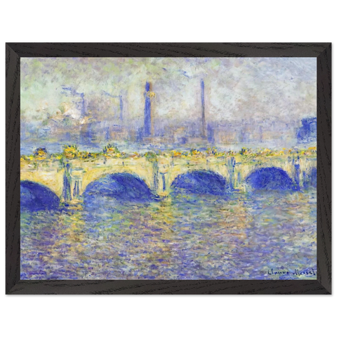 Waterloo Bridge, Effect of the Sun by Claude Monet — Framed art print at Zephyeer