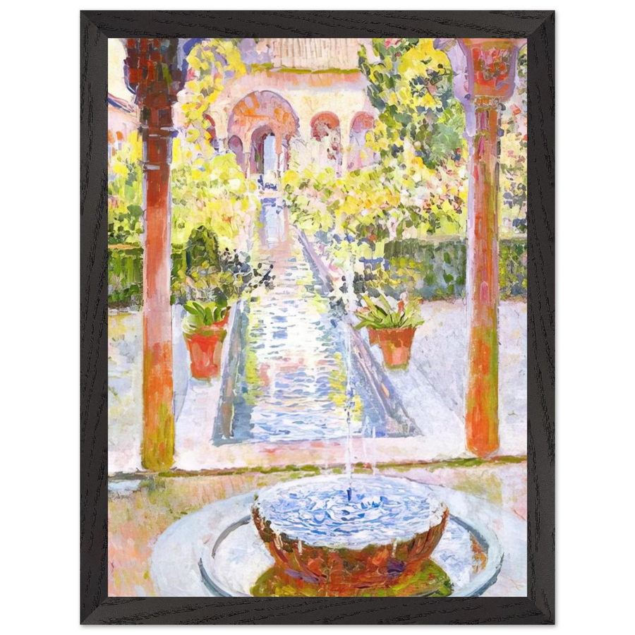 THE GARDENS OF GENERALIFE IN GRENADA 1913 by Theo van Rysselberghe — Framed art print at Zephyeer