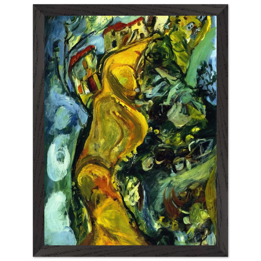 STREET AT CAGNES 1923 by Chaim Soutine — Framed art print at Zephyeer
