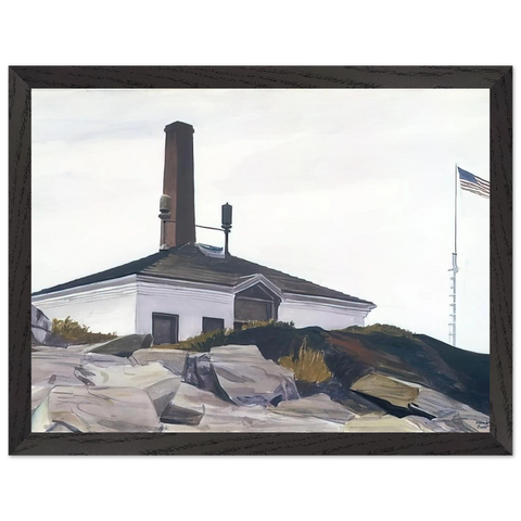 House of the Foghorn, I by Edward Hopper — Framed art print at Zephyeer