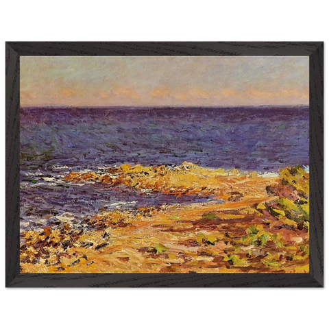 The Big Blue Mediterranean at Antibes by Claude Monet — Framed art print at Zephyeer