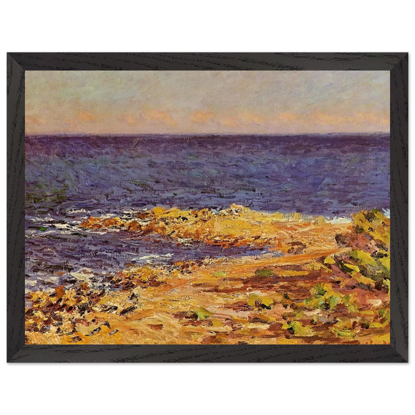 The Big Blue Mediterranean at Antibes by Claude Monet — Framed art print at Zephyeer