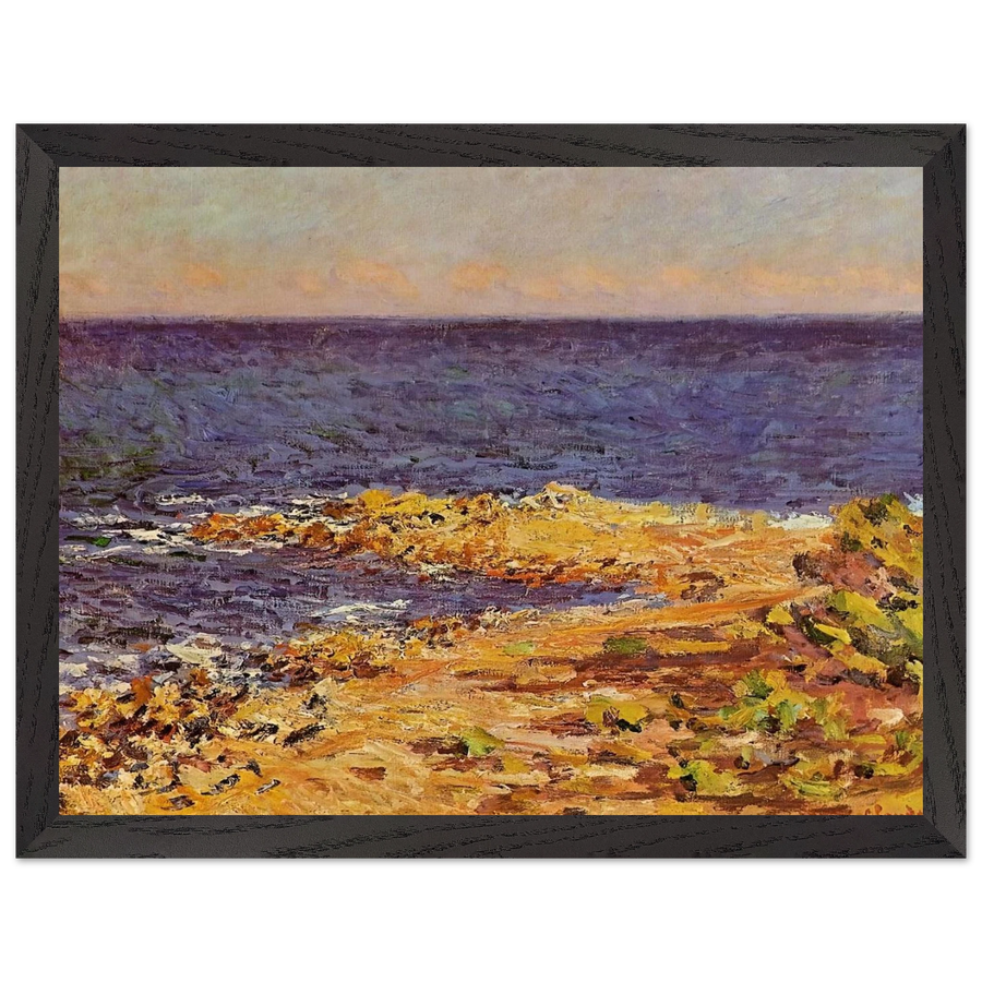 The Big Blue Mediterranean at Antibes by Claude Monet — Framed art print at Zephyeer
