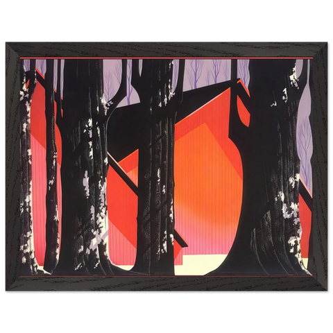 Winter Barnyard by Eyvind Earle — Framed art print at Zephyeer