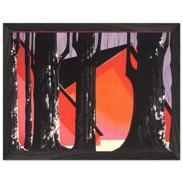 Winter Barnyard by Eyvind Earle — Framed art print at Zephyeer