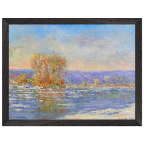 Floating Ice near Bennecourt by Claude Monet — Framed art print at Zephyeer