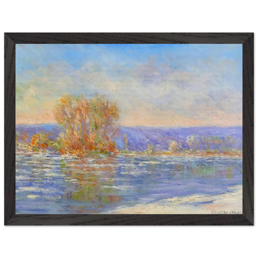 Floating Ice near Bennecourt by Claude Monet — Framed art print at Zephyeer
