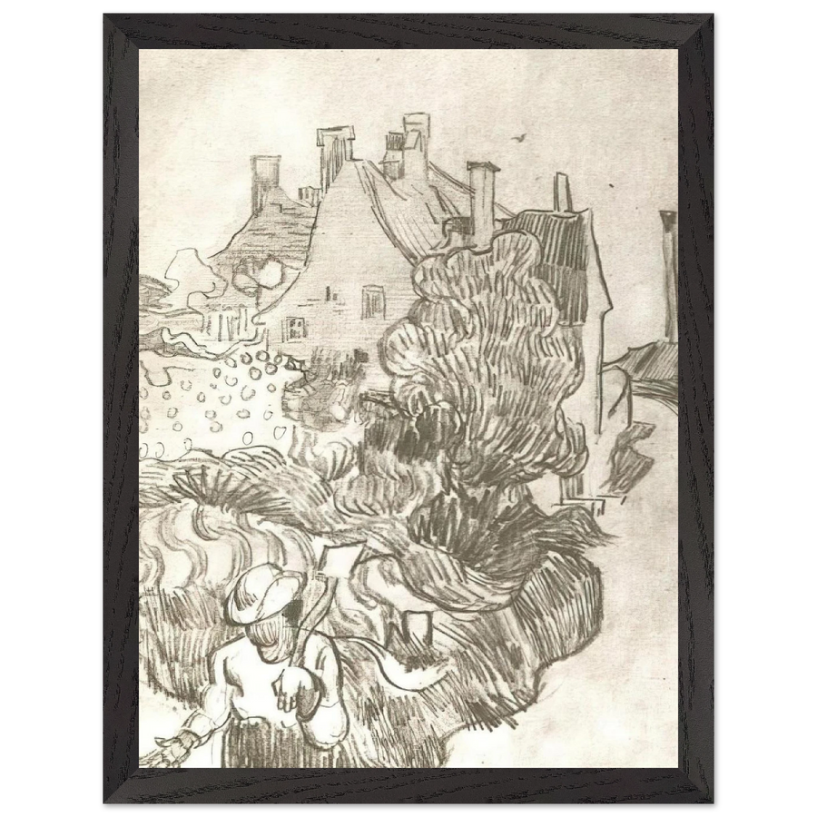 A House at Auvers by Vincent van Gogh — Framed art print at Zephyeer