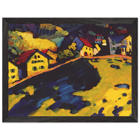 HOUSES AT MURNAU 1909 by Wassily Kandinsky — Framed art print at Zephyeer