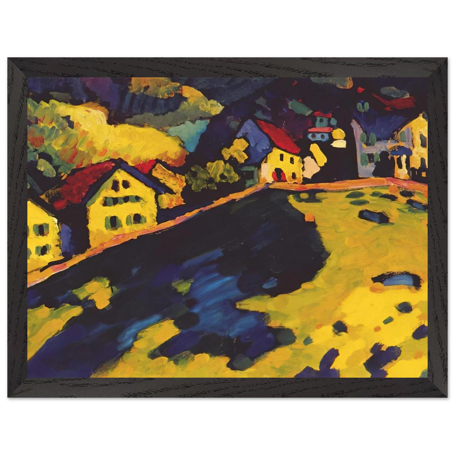 HOUSES AT MURNAU 1909 by Wassily Kandinsky — Framed art print at Zephyeer