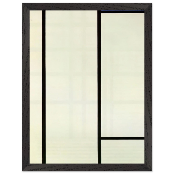 Vertical Composition with Blue and White by Piet Mondrian — Framed art print at Zephyeer