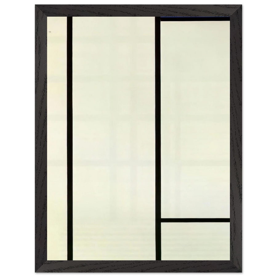 Vertical Composition with Blue and White by Piet Mondrian — Framed art print at Zephyeer