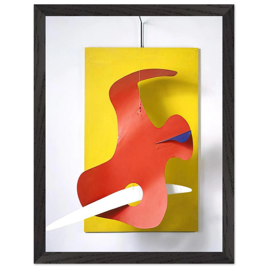 FORM AGAINST YELLOW YELLOW PANEL 1936 by Alexander Calder — Framed art print at Zephyeer