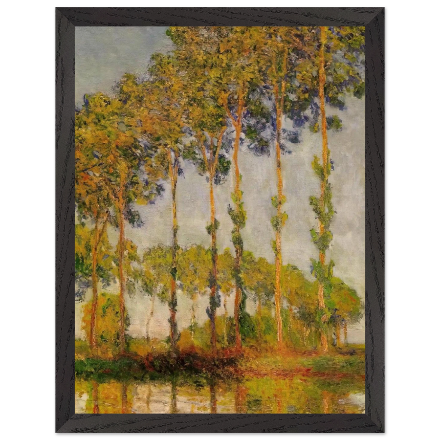 Poplars, Row in Autumn by Claude Monet — Framed art print at Zephyeer