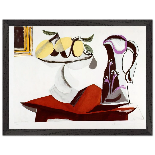 Still life with lemon and jug by Pablo Picasso — Framed art print at Zephyeer