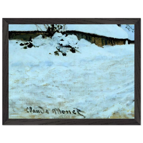 Cart on the Snow Covered Road with Saint-Simeon Farm by Claude Monet — Framed art print at Zephyeer