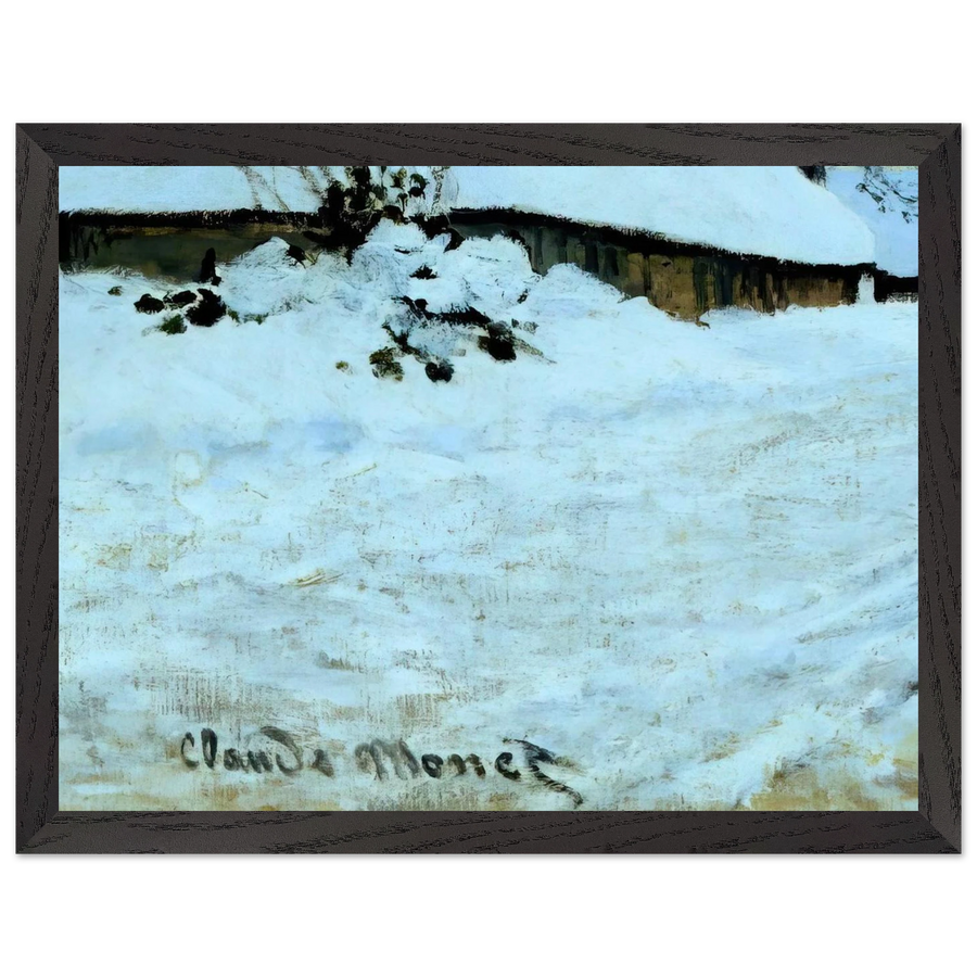 Cart on the Snow Covered Road with Saint-Simeon Farm by Claude Monet — Framed art print at Zephyeer