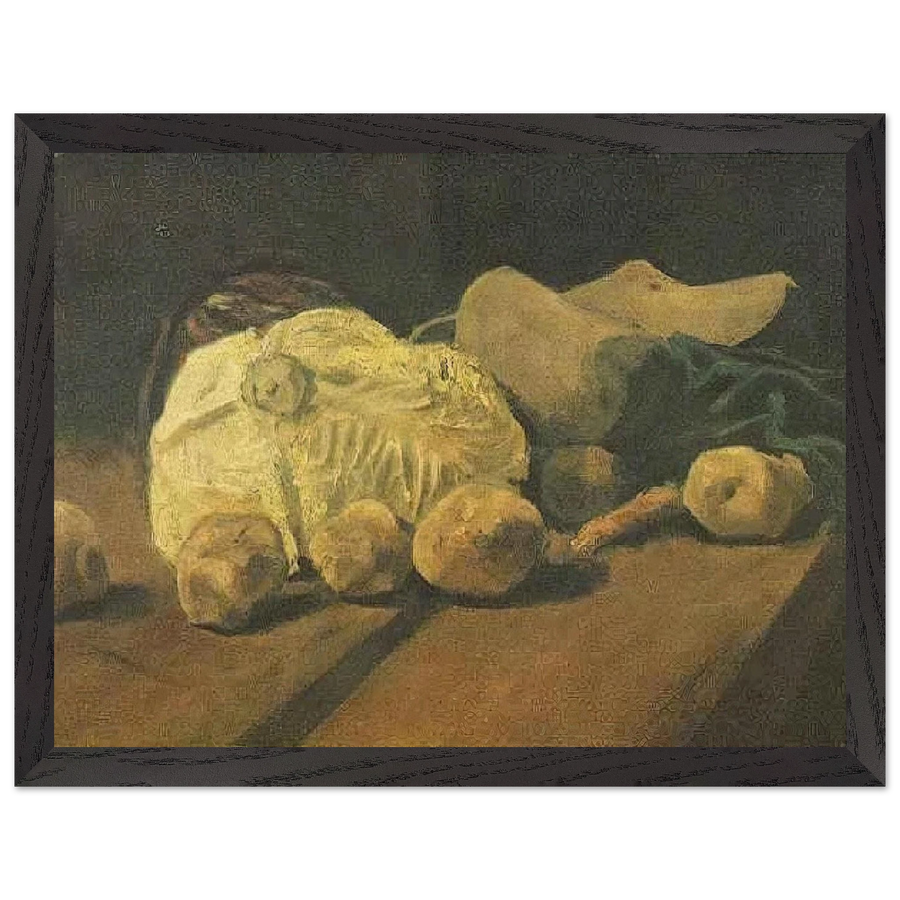 Still Life with Cabbage and Clogs by Vincent van Gogh — Framed art print at Zephyeer