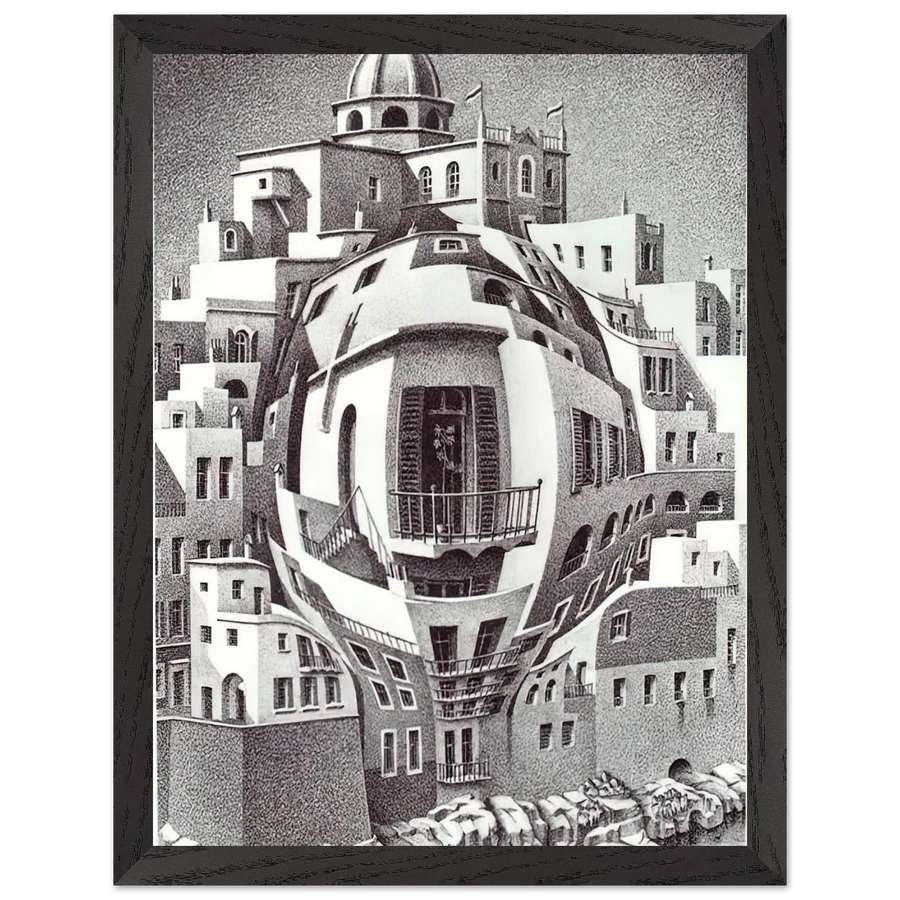 BALCONY by MC Escher — Framed art print at Zephyeer