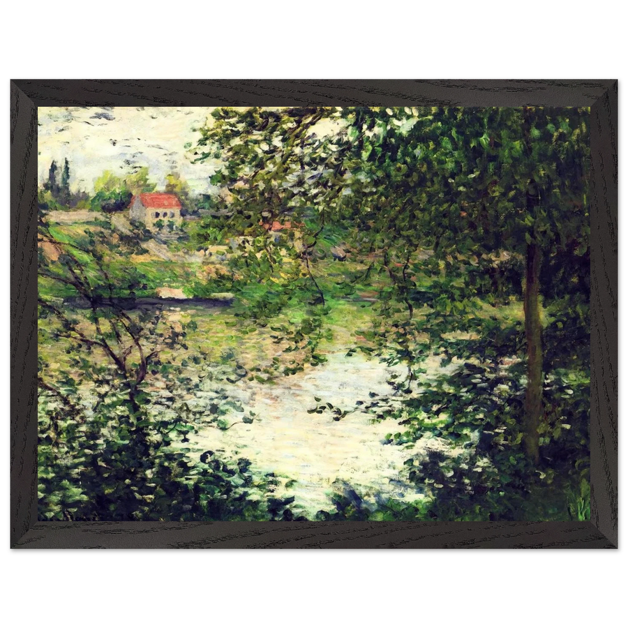 Ile de La Grande Jatte Through the Trees by Claude Monet — Framed art print at Zephyeer