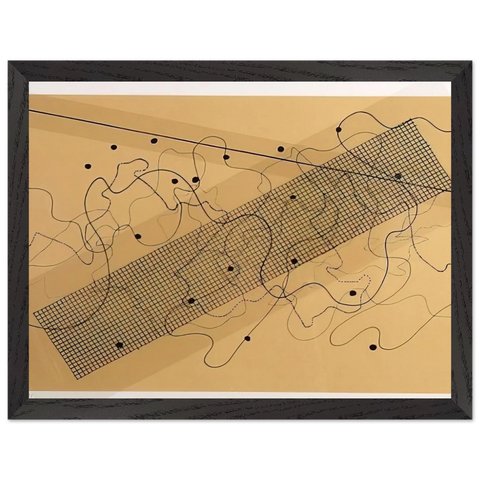 Fontana Mix OrangeTan - 1981 by John Cage — Framed art print at Zephyeer