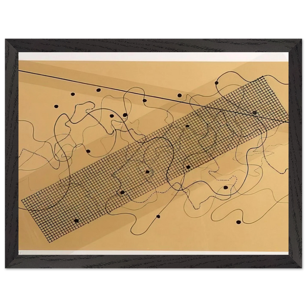 Fontana Mix OrangeTan - 1981 by John Cage — Framed art print at Zephyeer