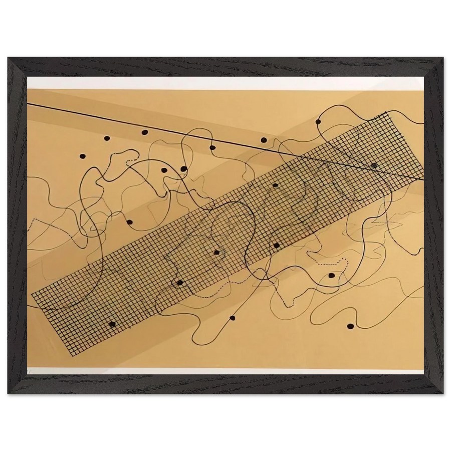 Fontana Mix OrangeTan - 1981 by John Cage — Framed art print at Zephyeer