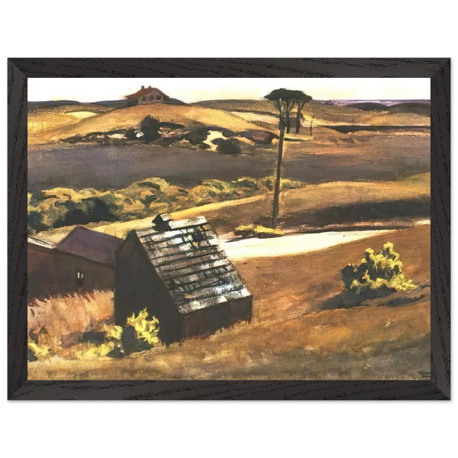 Burly Cobb Hen Coop and Barn by Edward Hopper — Framed art print at Zephyeer