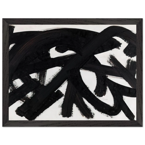 Brou de noix sur papier 48 x 62,5 cm, 1946 - 1946 by Pierre Soulages — Framed art print at Zephyeer