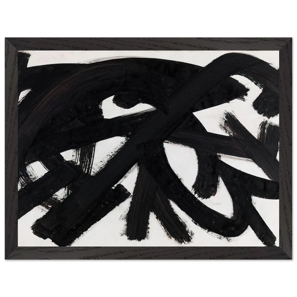 Brou de noix sur papier 48 x 62,5 cm, 1946 - 1946 by Pierre Soulages — Framed art print at Zephyeer