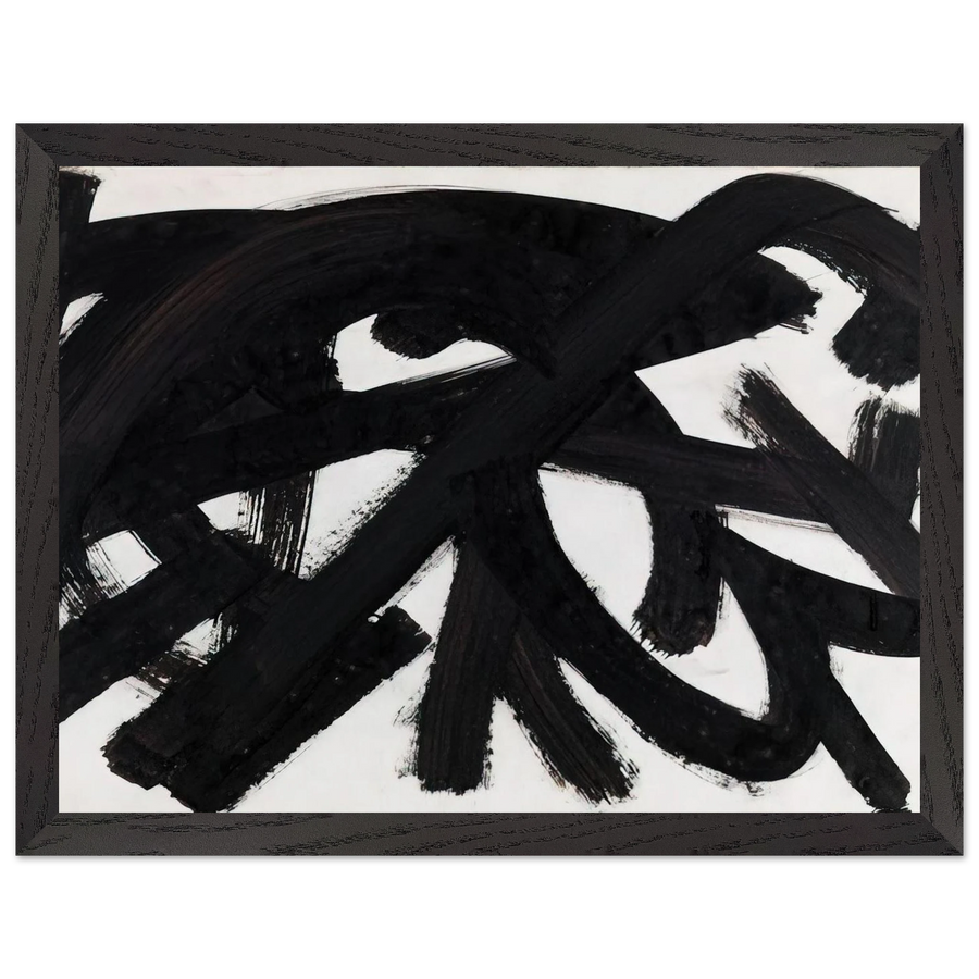 Brou de noix sur papier 48 x 62,5 cm, 1946 - 1946 by Pierre Soulages — Framed art print at Zephyeer