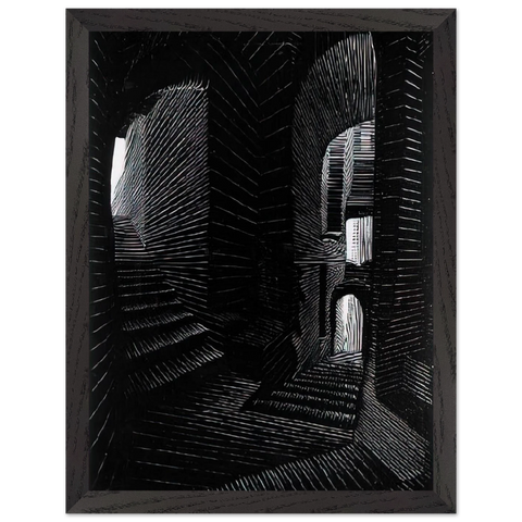 COVERED ALLEY IN ATRANI by MC Escher — Framed art print at Zephyeer