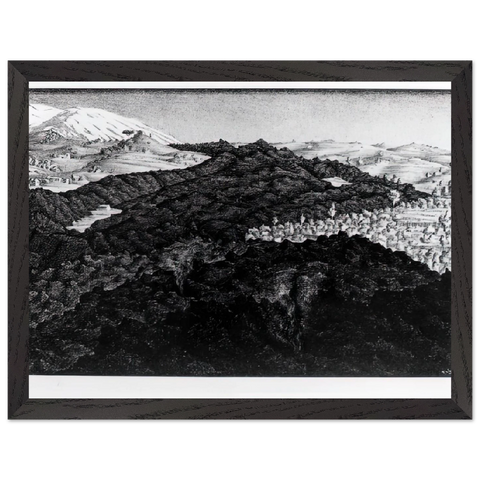 LAVA FLOW FROM ETNA by MC Escher — Framed art print at Zephyeer