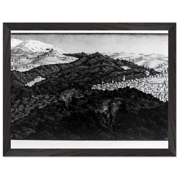 LAVA FLOW FROM ETNA by MC Escher — Framed art print at Zephyeer