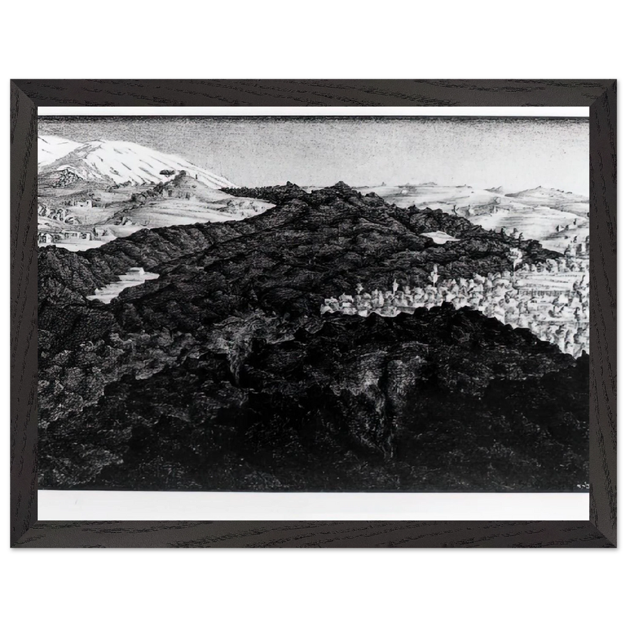 LAVA FLOW FROM ETNA by MC Escher — Framed art print at Zephyeer