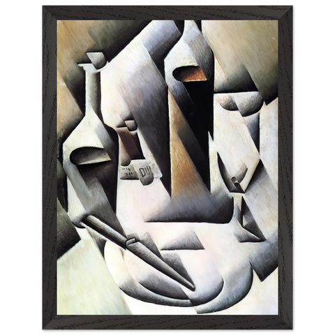 BOTTLES AND KNIFE 1912 by Juan Gris — Framed art print at Zephyeer