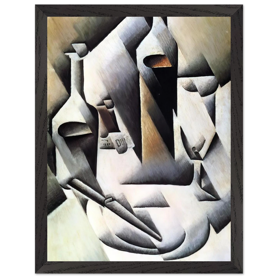 BOTTLES AND KNIFE 1912 by Juan Gris — Framed art print at Zephyeer